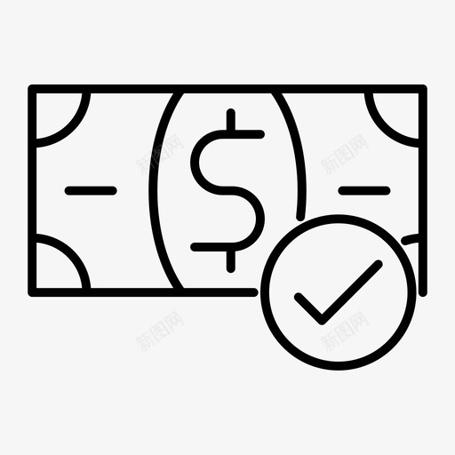 核准货币商业支票图标svg_新图网 https://ixintu.com 商业 支票 核准货币 金融