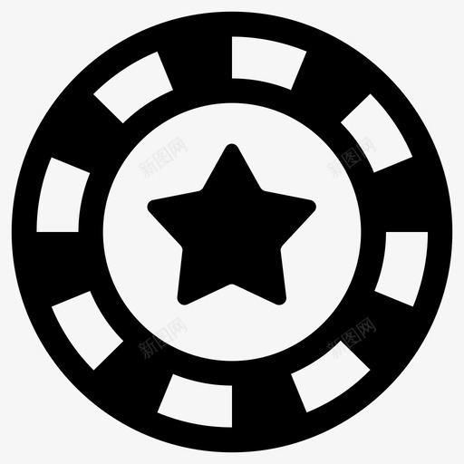 扑克筹码赌场筹码游戏代币图标svg_新图网 https://ixintu.com 扑克筹码 游戏代币 赌场扑克 赌场筹码