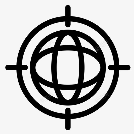 目标地球世界图标svg_新图网 https://ixintu.com 世界 世界图标 地球 目标