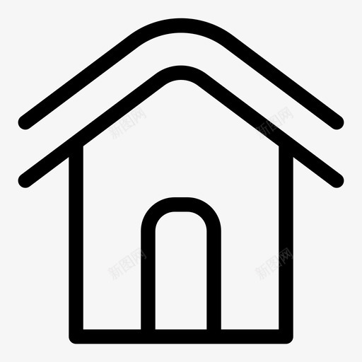 房子建筑物小屋图标svg_新图网 https://ixintu.com 家 小屋 庄园 建筑物 房子 房子和建筑物