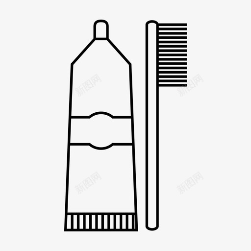 牙刷刷牙清洁牙齿图标svg_新图网 https://ixintu.com 保健 健康 刷牙 口腔清洁 清洁牙齿 牙刷 牙齿