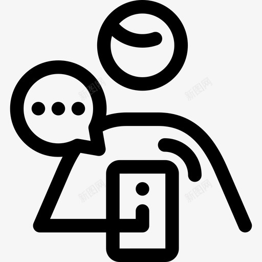 电话聊天人命关天直截了当图标svg_新图网 https://ixintu.com 人命关天 电话聊天 直截了当