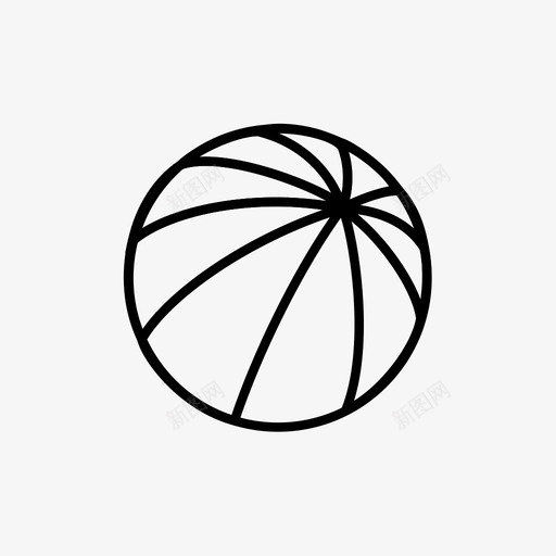 沙滩球活动运动图标svg_新图网 https://ixintu.com 夏季 沙滩球 活动 玩具 运动