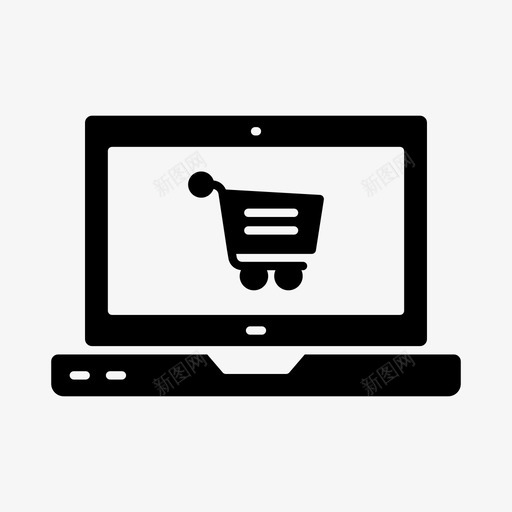 电子市场商务电子图标svg_新图网 https://ixintu.com 商务 商店 在线 电子 电子市场 笔记本电脑