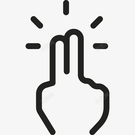 手指点击器手势图形版图标svg_新图网 https://ixintu.com 图形版 手势 手指点击器