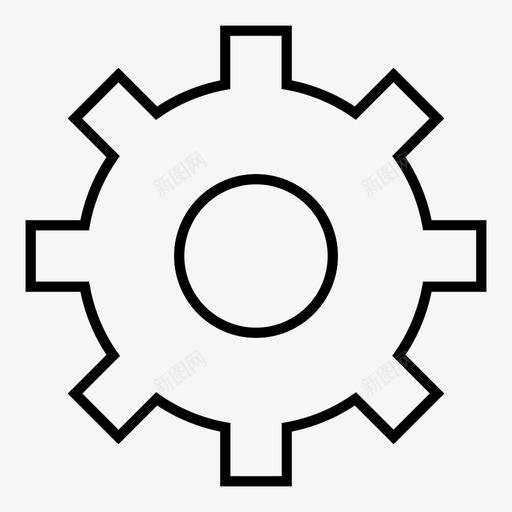 设置调整齿轮图标svg_新图网 https://ixintu.com ios像素完美线条图标 设置 调整 调谐 齿轮