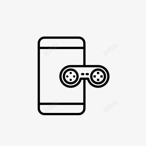 移动游戏应用程序控制台图标svg_新图网 https://ixintu.com 应用程序 控制台 游戏 移动应用程序图标 移动游戏