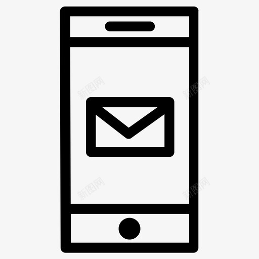 收到短信手机电子邮件图标svg_新图网 https://ixintu.com 手机 手机短信 收到短信 电子邮件