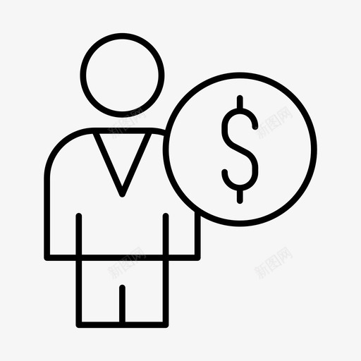 工资业务收入图标svg_新图网 https://ixintu.com 业务 工资 收入 雇员