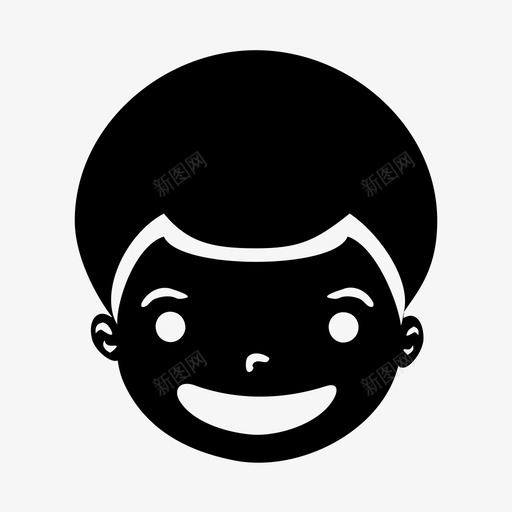 黑人孩子非裔美国人黑人图标svg_新图网 https://ixintu.com 头发 男孩 非裔美国人 黑人 黑人孩子
