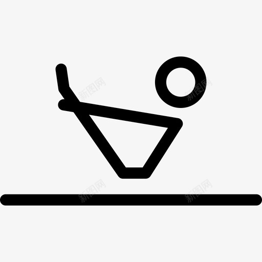 开放腿摇椅姿势普拉提工作室直线型图标svg_新图网 https://ixintu.com 开放腿摇椅姿势 普拉提工作室 直线型