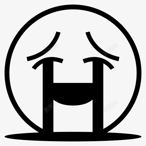开心的眼泪表情符号怪异表情图标svg_新图网 https://ixintu.com 开心的眼泪 怪异表情 表情符号