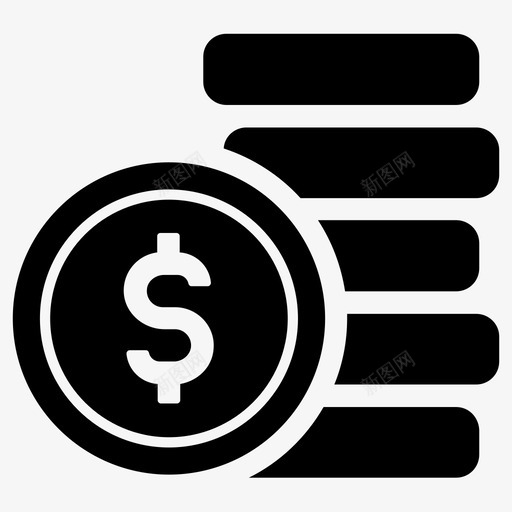硬币现金赌场图标svg_新图网 https://ixintu.com 现金 硬币 货币 赌场 赚 钱