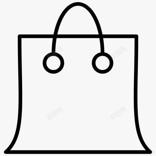 购物袋杂货店瘦图标svg_新图网 https://ixintu.com 杂货店瘦 购物袋