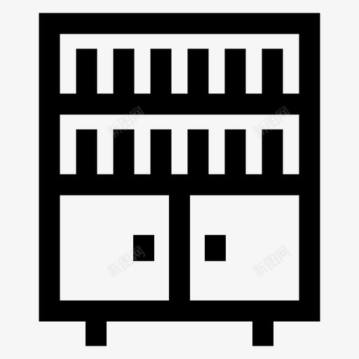 书架装饰家具图标svg_新图网 https://ixintu.com 书架 家具 装饰