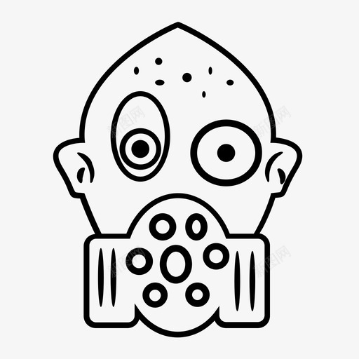 防毒面具卡通致命图标svg_新图网 https://ixintu.com 卡通 气味 污染 烟雾 致命 防毒面具