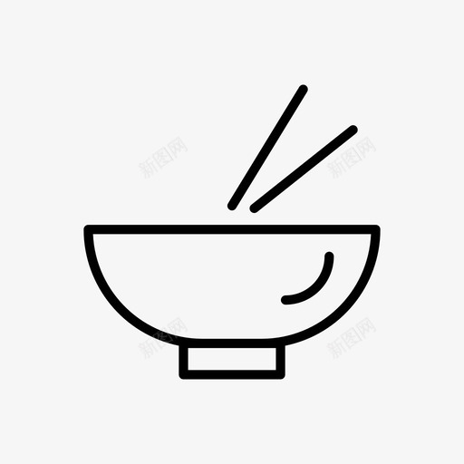 面条碗中餐图标svg_新图网 https://ixintu.com 中餐 碗 筷子 面条