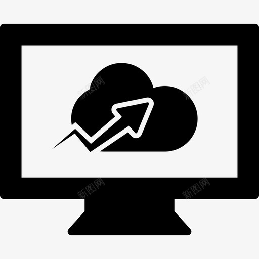 云分析技术数据分析图标svg_新图网 https://ixintu.com 云分析 技术 数据分析