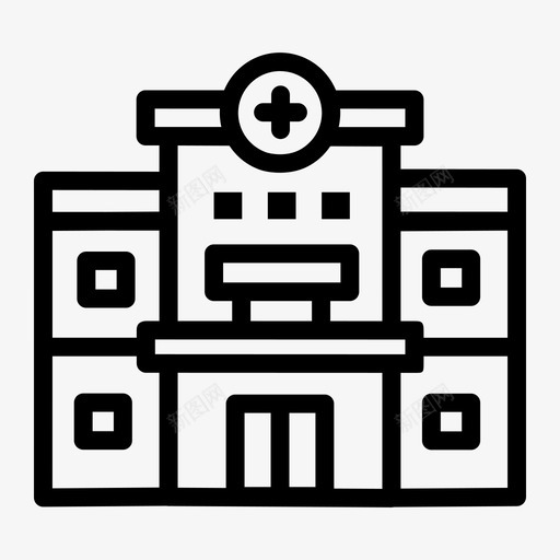 医院大楼城市图标svg_新图网 https://ixintu.com 医疗 医院 城市 城市和建筑 大楼