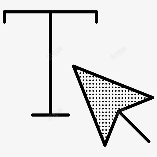选择文本点式pdf阅读器图标svg_新图网 https://ixintu.com 点式pdf阅读器 选择文本