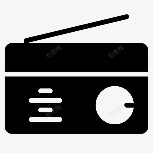 收音机amfm图标svg_新图网 https://ixintu.com am fm 收音机 流媒体 设备 语音 音乐