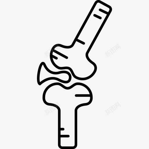 骨关节人体部位黑色图标svg_新图网 https://ixintu.com 人体部位 骨关节 黑色