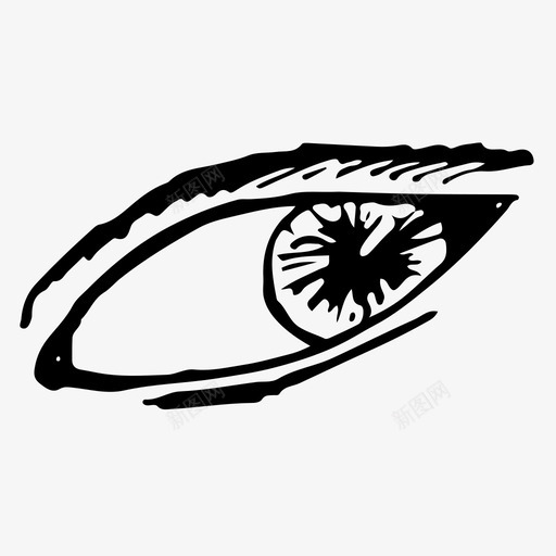 眼睛睫毛脸图标svg_新图网 https://ixintu.com 嘴唇 眼睛 睫毛 脸 视力 面部 面部表情