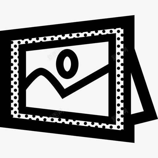 相框摄影图标svg_新图网 https://ixintu.com 印刷品 图片 摄影 相框 粗轮廓点