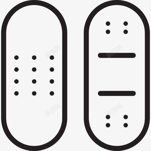 两块膏药医疗用品医院用品图标svg_新图网 https://ixintu.com 两块膏药 医疗用品 医院用品