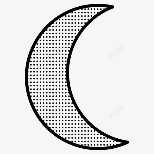 月亮星星点点图标svg_新图网 https://ixintu.com 星星点点 月亮