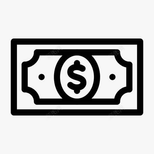 美元钞票现金货币图标svg_新图网 https://ixintu.com 现金 美元钞票 货币 银行和金融