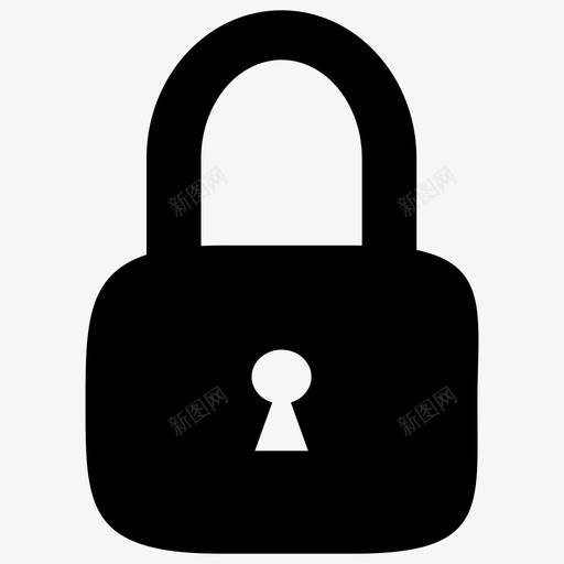 锁定保护安全图标svg_新图网 https://ixintu.com 保护 填充样式Web 安全 锁定