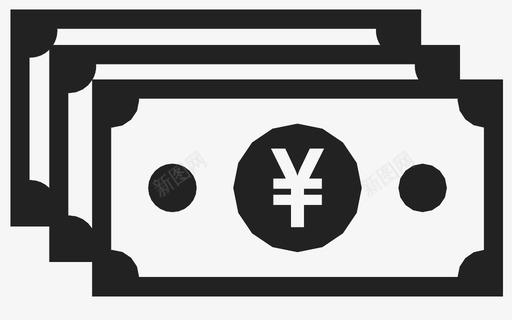 现金钞票美元图标svg_新图网 https://ixintu.com 付款 日元 现金 美元 钞票 钱