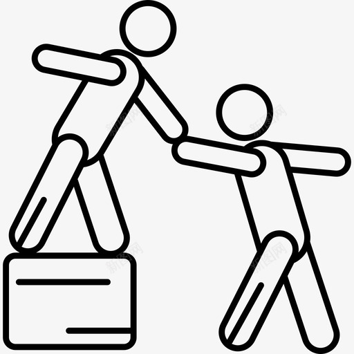帮助一个男人攀爬行为超薄图标svg_新图网 https://ixintu.com 帮助一个男人攀爬 行为 超薄