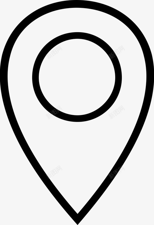 地图图钉位置占位符图标svg_新图网 https://ixintu.com 位置 占位符 占位符地图点 地图图钉 点