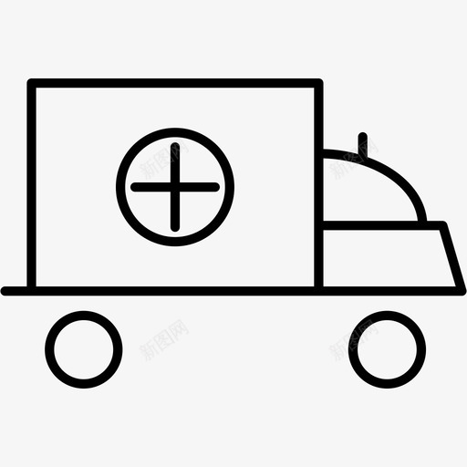 救护车急救车卡车图标svg_新图网 https://ixintu.com 卡车 急救车 救护车 药品