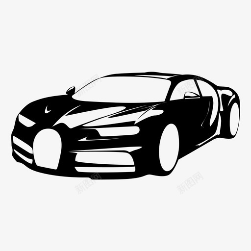 布加迪奇隆汽车图标svg_新图网 https://ixintu.com 布加迪奇隆 汽车