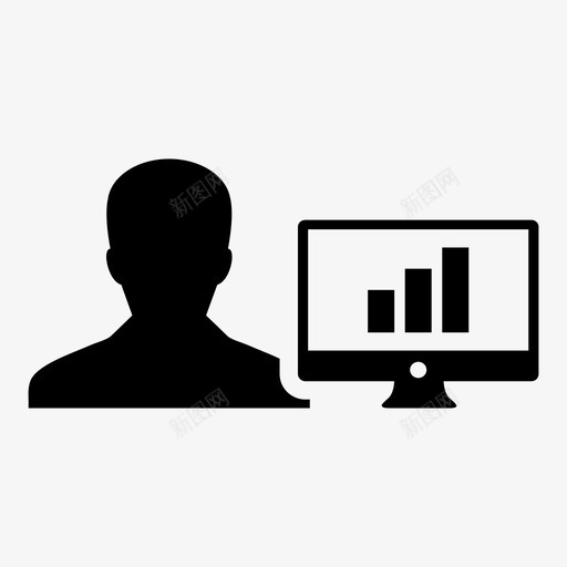 用户图表计算机图标svg_新图网 https://ixintu.com 11个带有计算机监视器矢量符号的用户图标 图形 图表 报表 用户 监视器 计算机