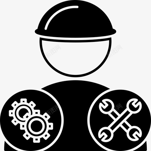 机械师工程师修理工图标svg_新图网 https://ixintu.com 修理工 工程师 机械师