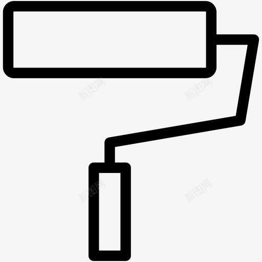 油漆辊滚筒刷施工图标svg_新图网 https://ixintu.com 施工 油漆辊 滚筒刷