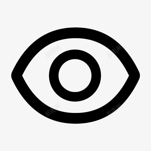 眼睛看睁开图标svg_新图网 https://ixintu.com 看 眼睛 睁开