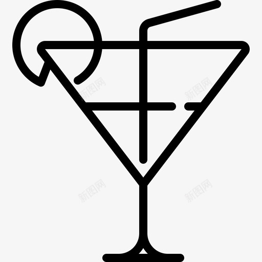 大鸡尾酒杯赌场直线型图标svg_新图网 https://ixintu.com 大鸡尾酒杯 直线型 赌场