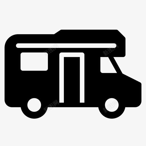 露营车大篷车假日图标svg_新图网 https://ixintu.com 假日 大篷车 度假 运输 露营车