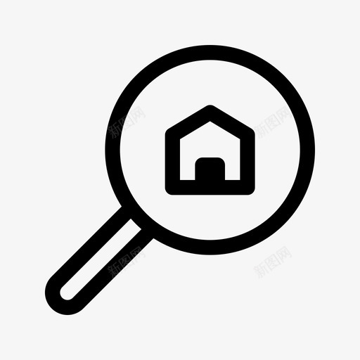 搜房住宅房地产图标svg_新图网 https://ixintu.com 住宅 房地产 房地产线 搜房