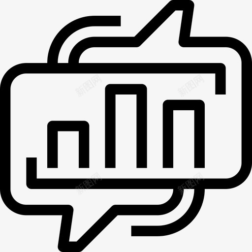 沟通业务对话图标svg_新图网 https://ixintu.com 业务 公司业务 图表 对话 报告 数据 沟通