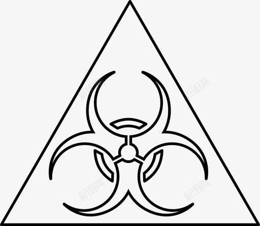 生物危害化学危险图标svg_新图网 https://ixintu.com 化学 危险 实验室安全 生物危害 科学