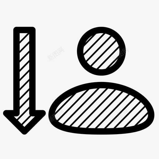 向下人物人物图案图标svg_新图网 https://ixintu.com 人物 人物图案图标 向下