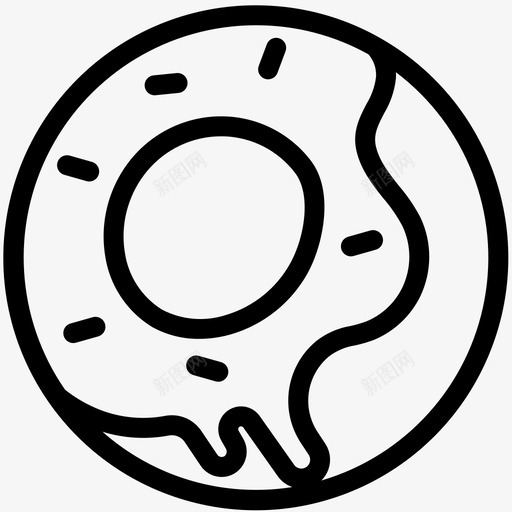 甜甜圈糖果食物图标svg_新图网 https://ixintu.com 快餐 甜甜圈 甜食 糖 糖果 食物