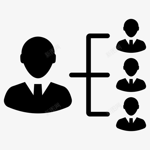 层级业务领导图标svg_新图网 https://ixintu.com 业务 业务管理 团队 层级 管理 领导