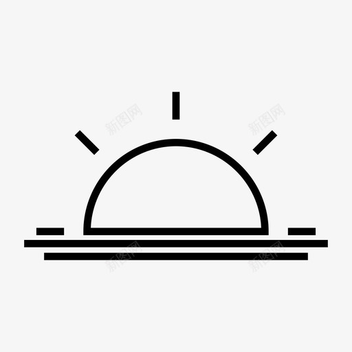 太阳明亮日出图标svg_新图网 https://ixintu.com 天气 太阳 季节 日出 日落 明亮